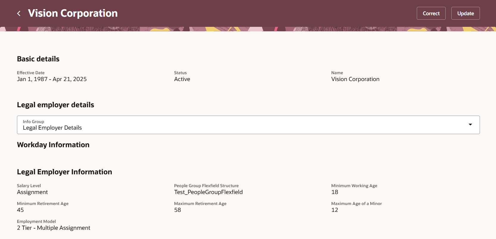 Basic details of Legal Entity 