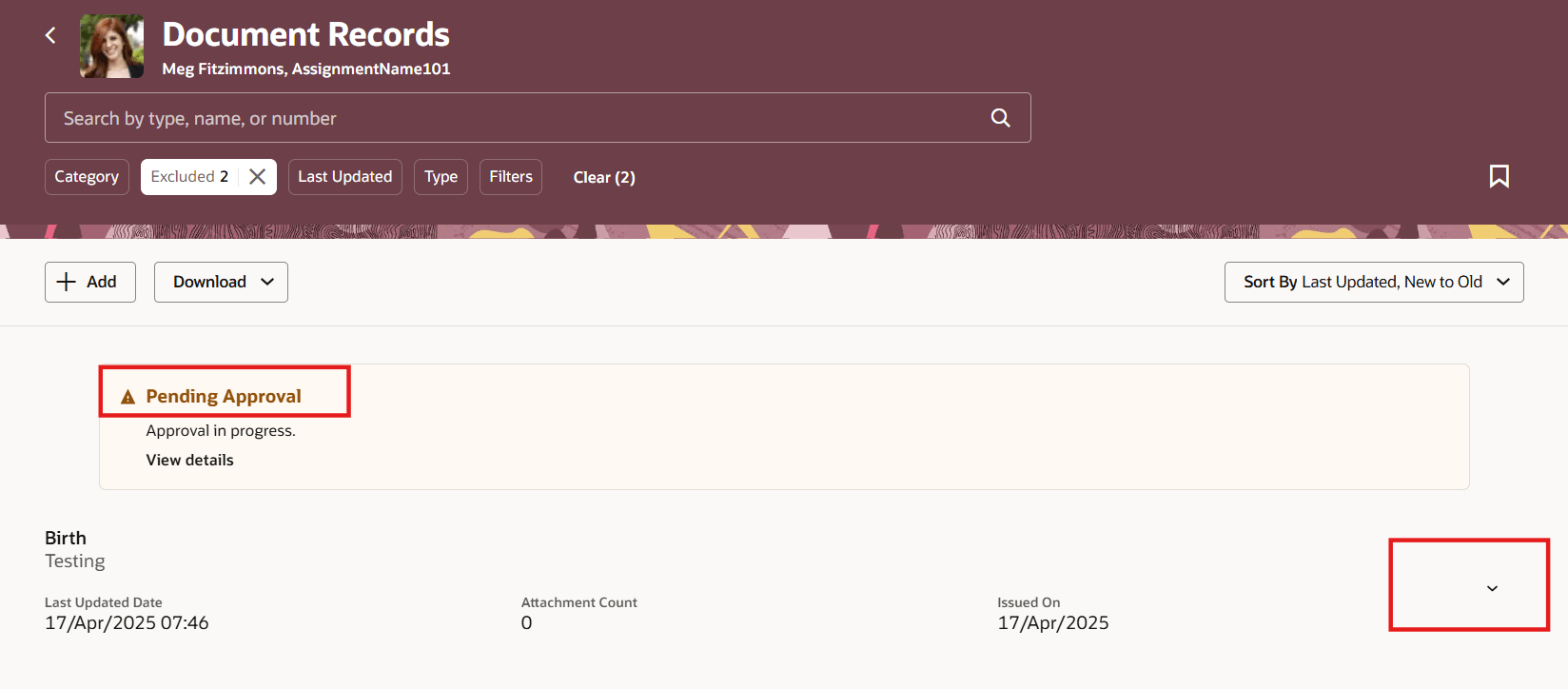 No Edit Access for Document Record Pending Approval