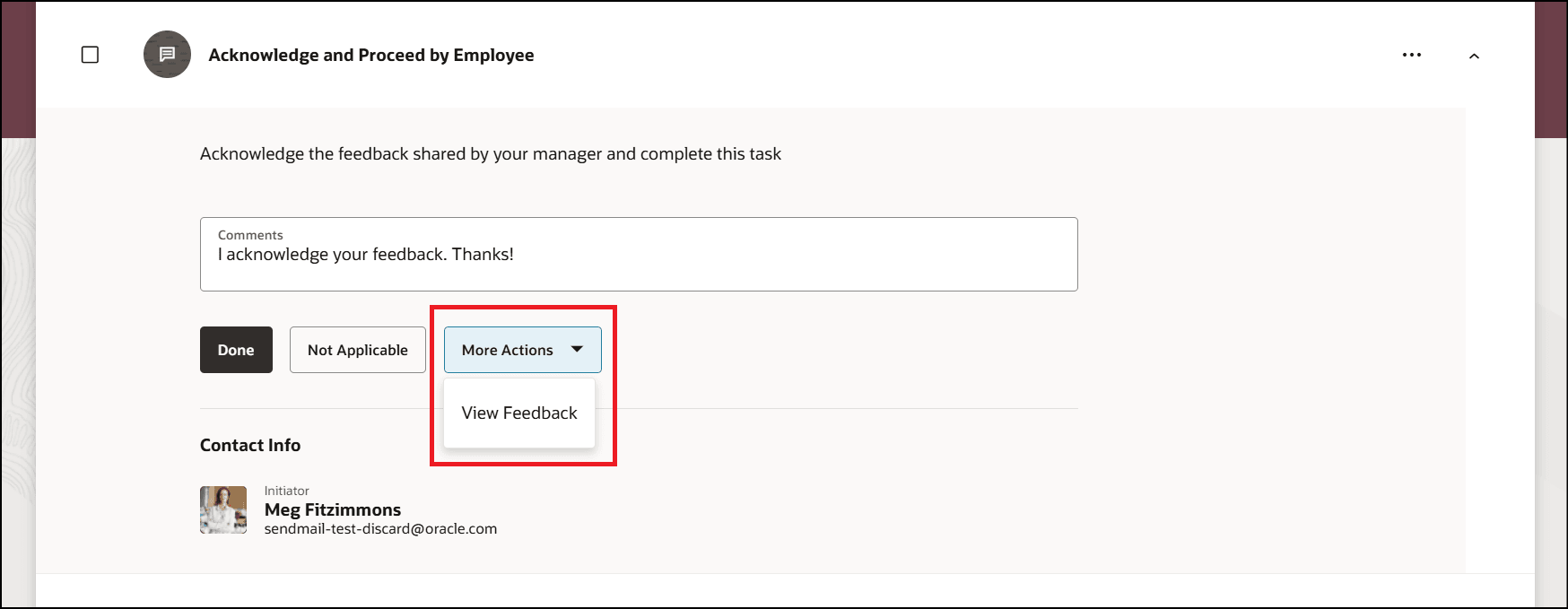 Option for Employee to View Preceding Task before Acknowledging