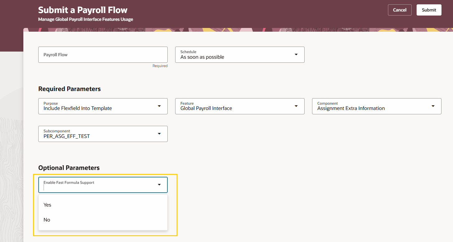 Enable Fast Formula Support