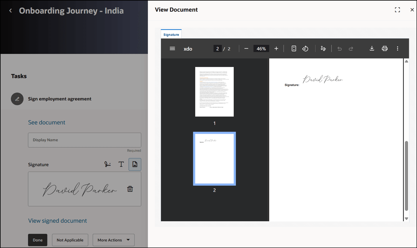 Upload Image for Signature Option