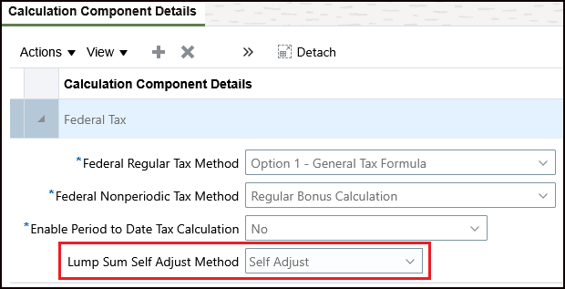 Lump Sum Self Adjust Method