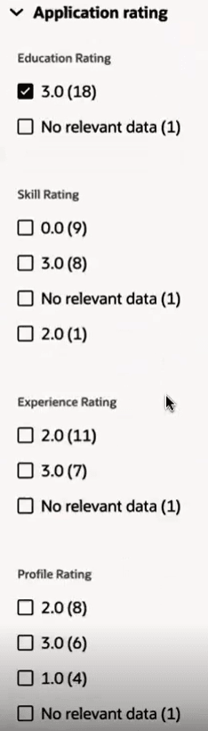 Application Rating Filters