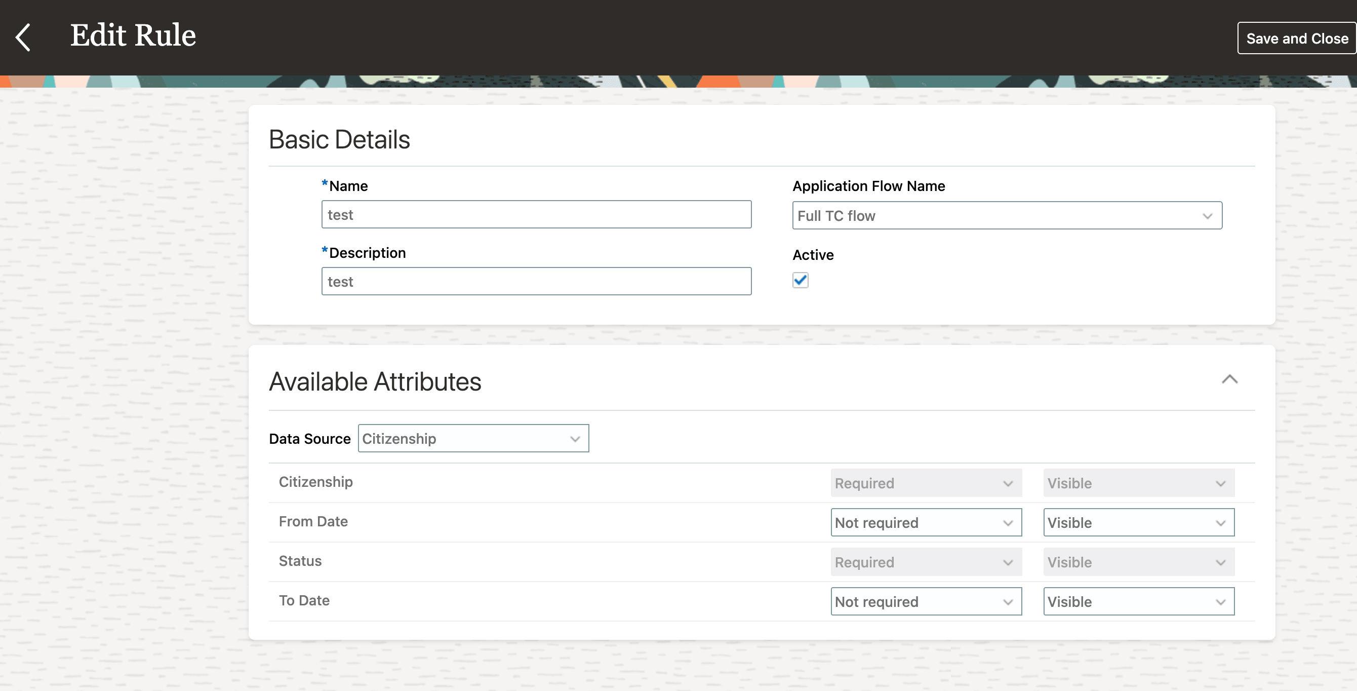 Edit Citizenship Rules in Transaction Design Studio