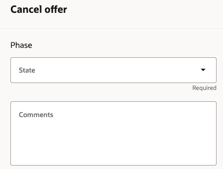 Cancel Offer Page