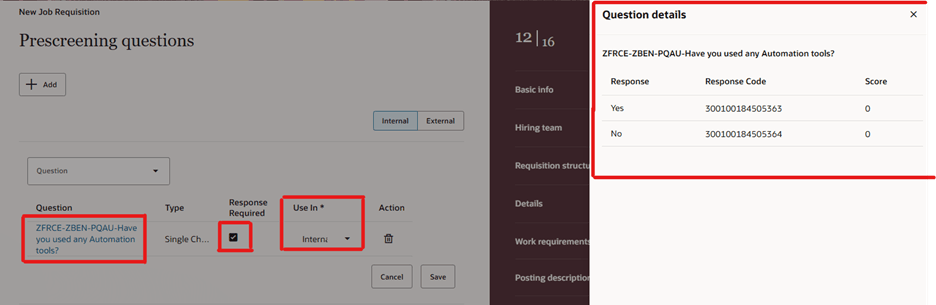 Viewing Question Details