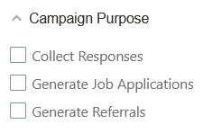 Campaign Purpose Filters