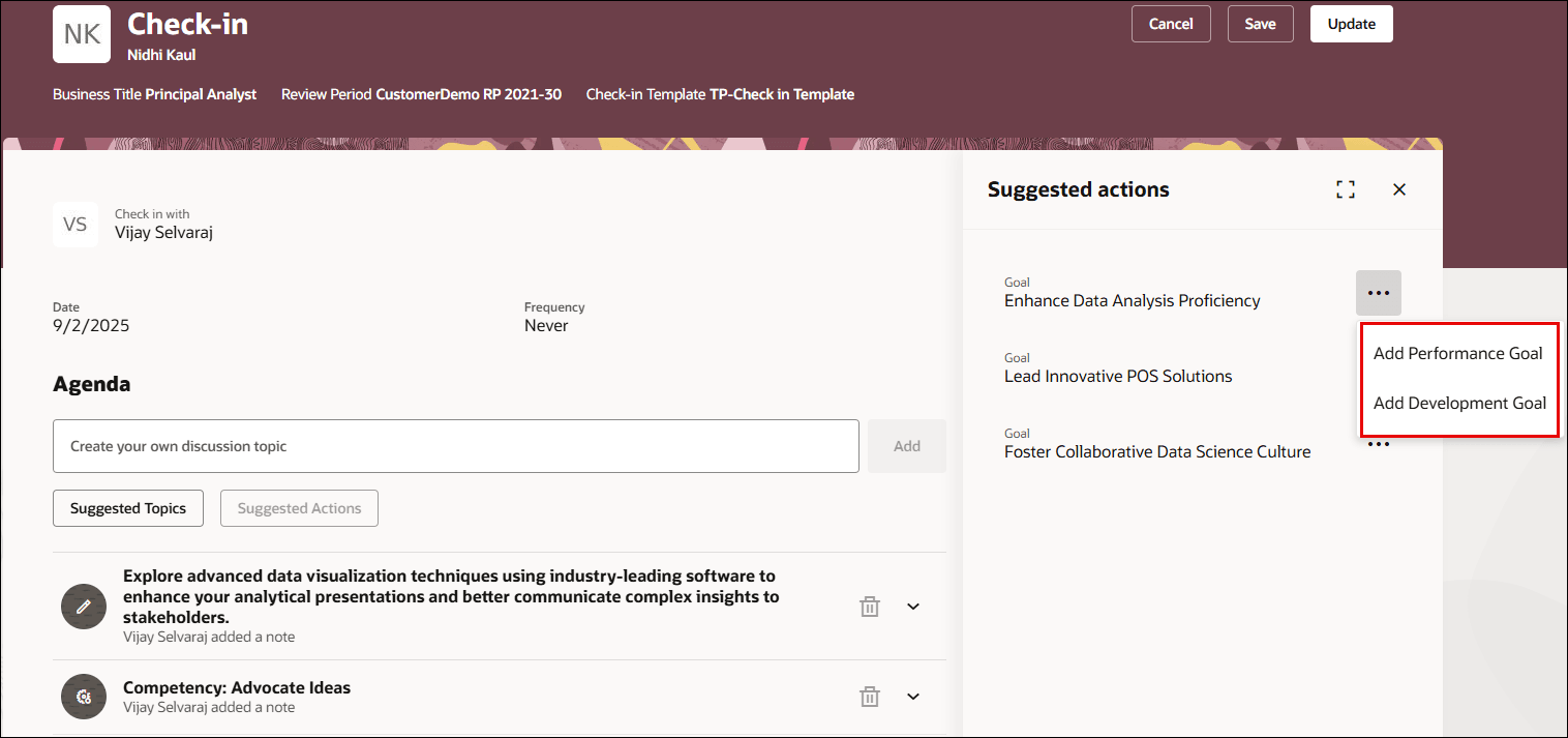 Choosing Goal as Discussion Topic