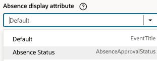 Visual Builder Studio Absence Display Attribute Property