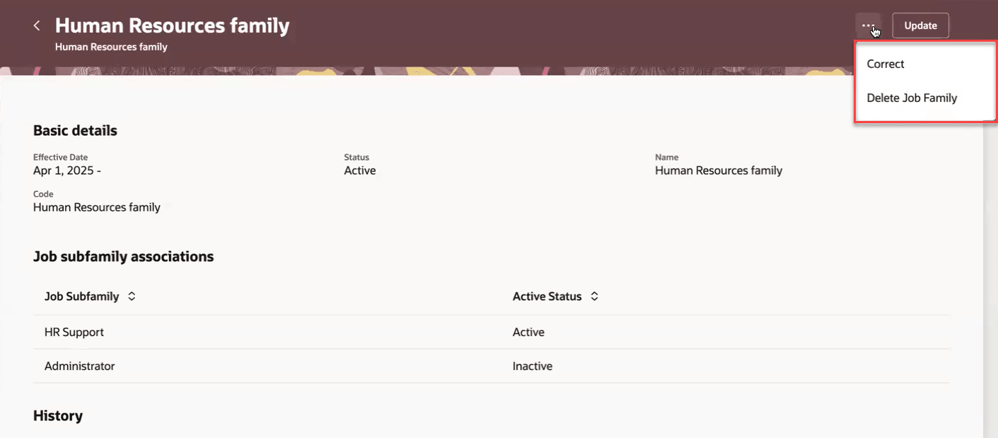 Correct job subfamily associations