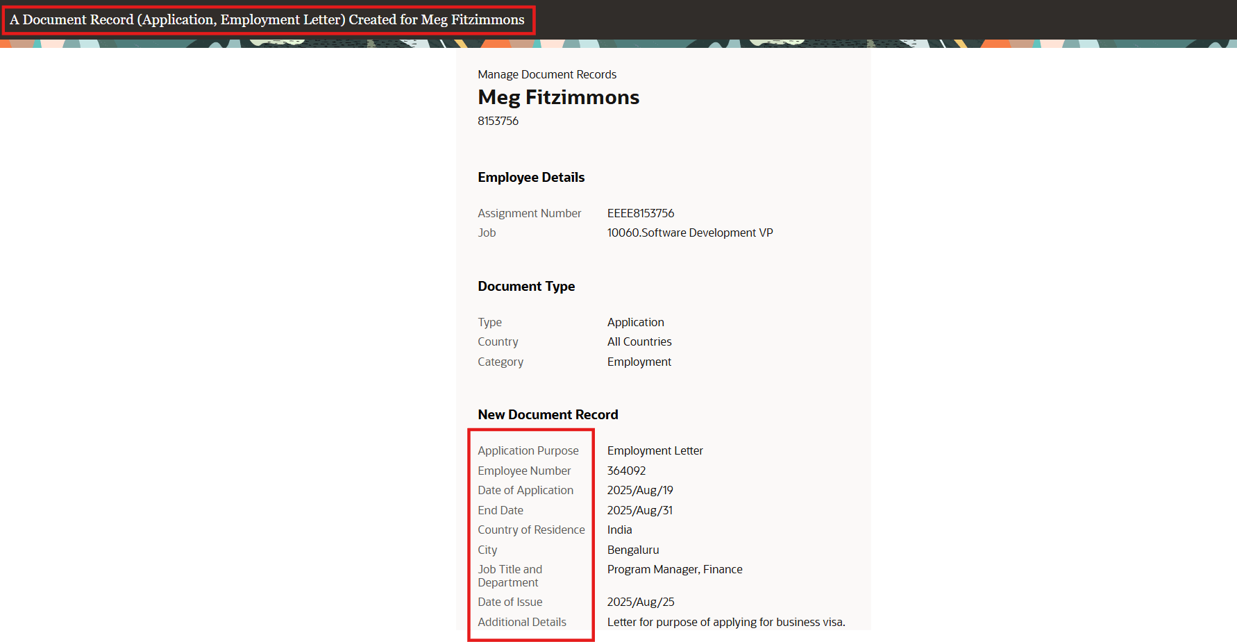 Configured User-Defined Labels on Approved Notification