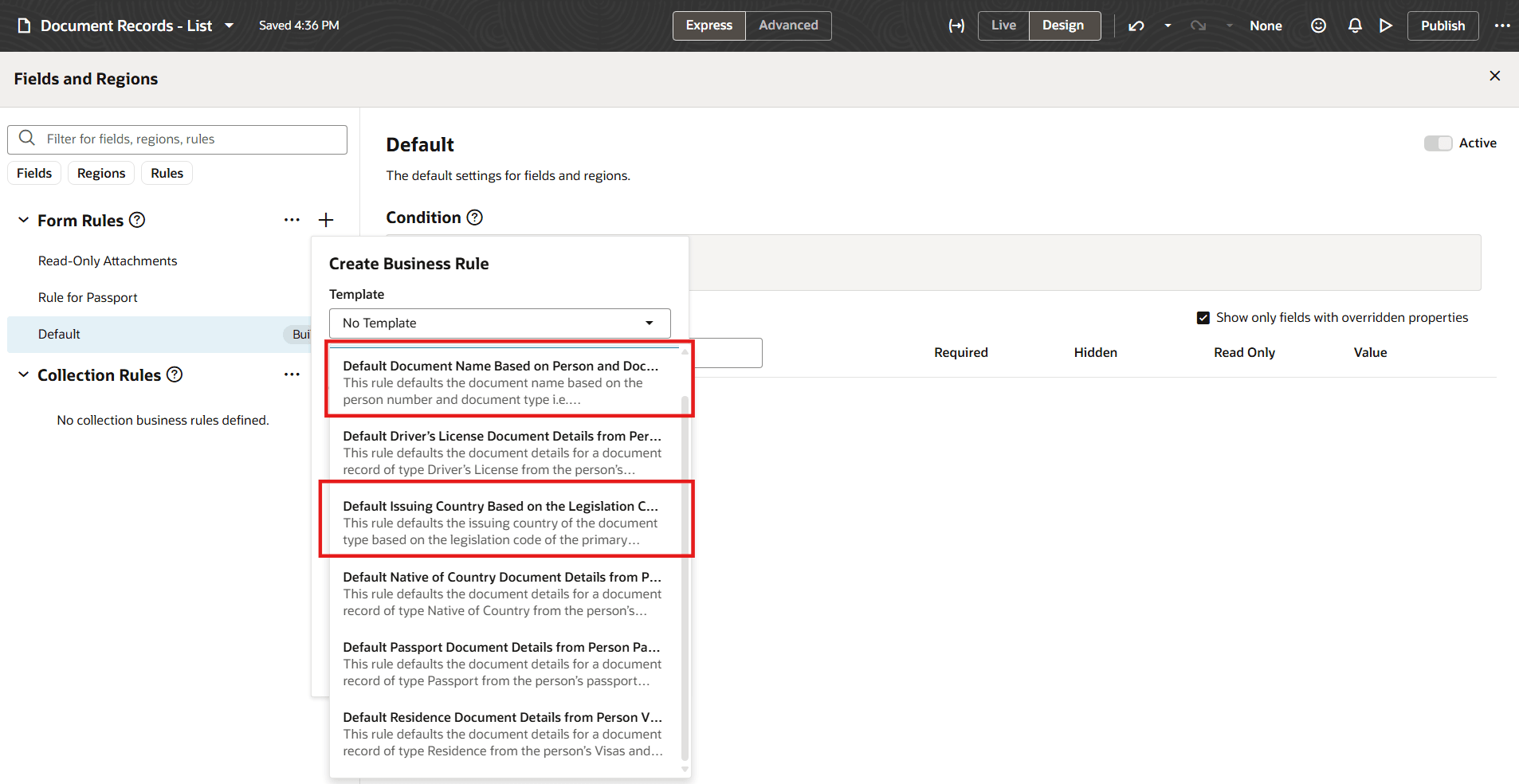 Additional Seeded Defaulting Rules