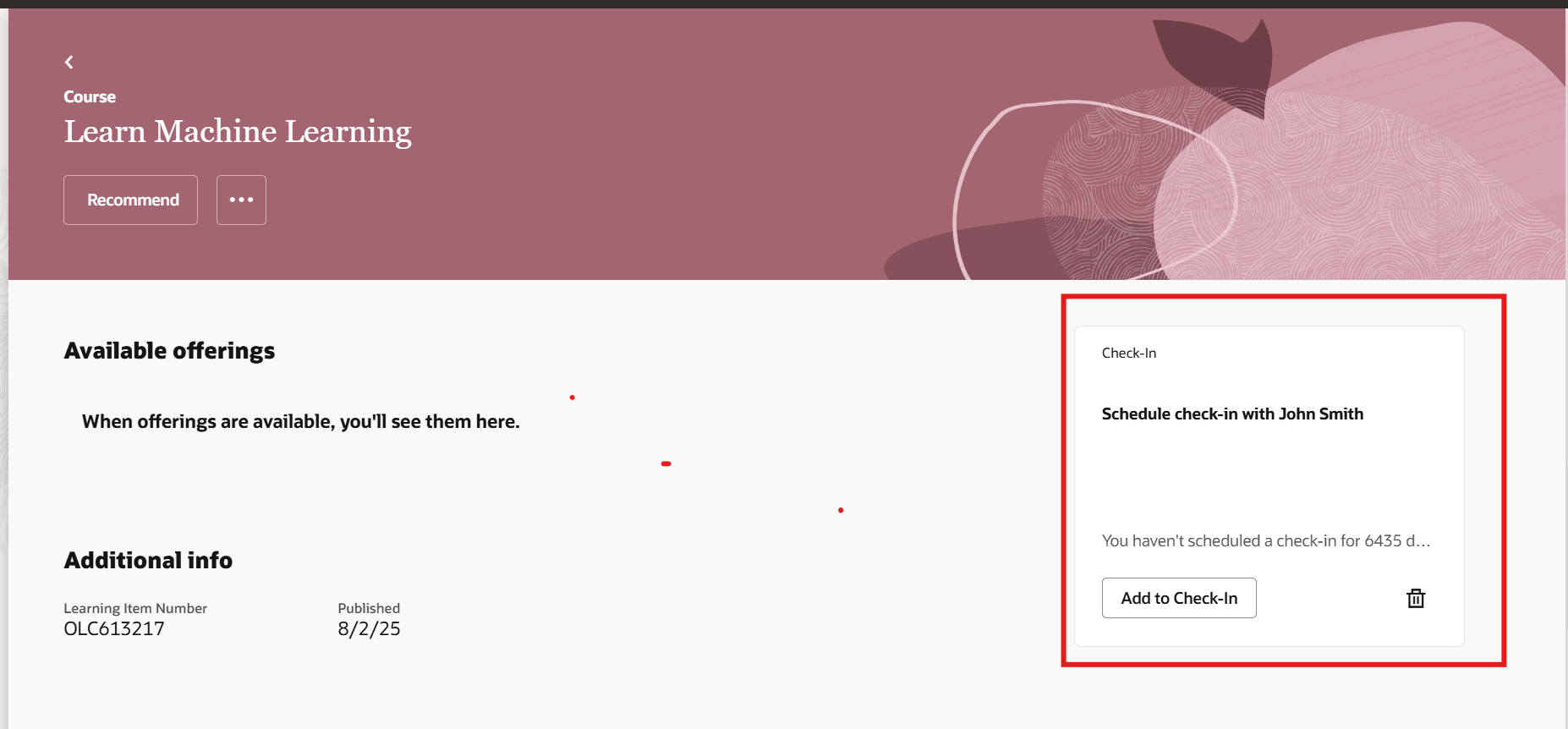 Nudges Enabled on Catalog Details Page