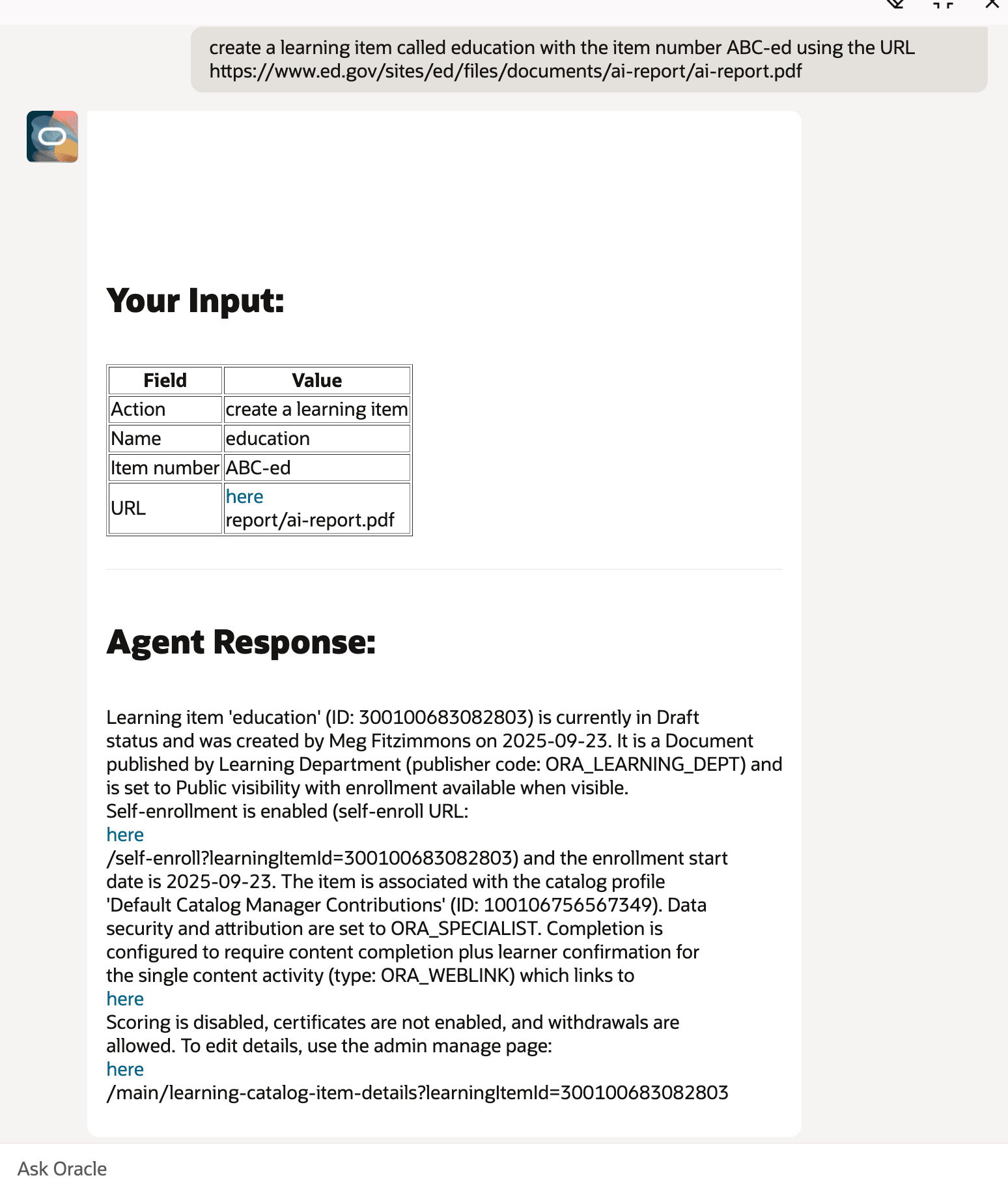 Draft Self-Paced Learning Created by Learning Creation Assistant