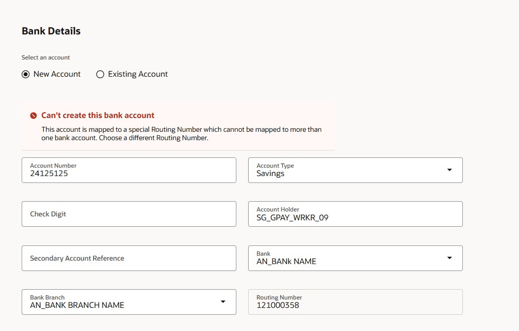 Ensure Unique Bank Account