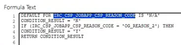 Fast Formula Using New Database Item 