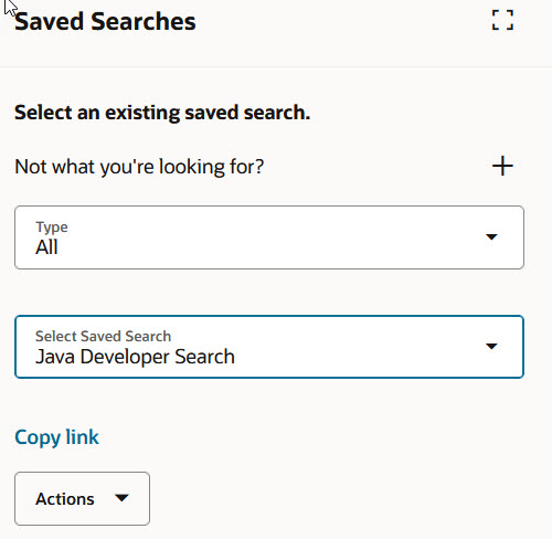 Saved Search Copy Link