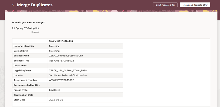 Merge Duplicates Page