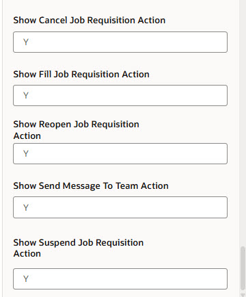Page Properties to Display or Hide Actions in the Job Requisition Details Page