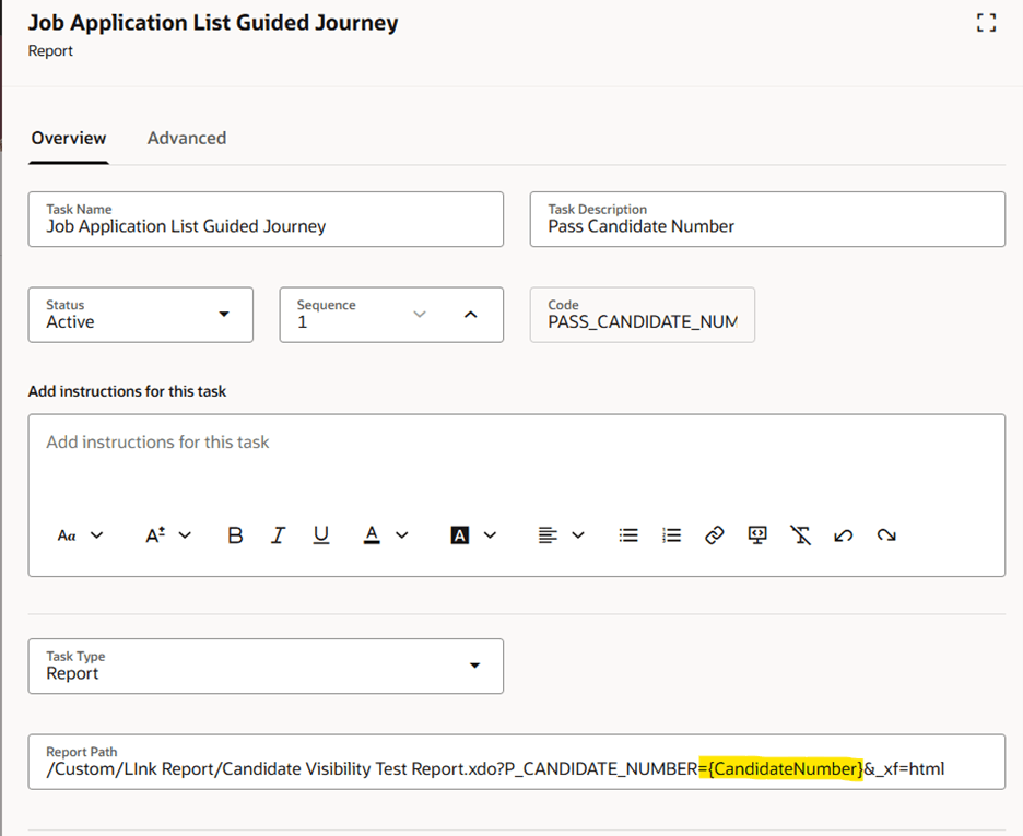 Report Path for Guided Journey