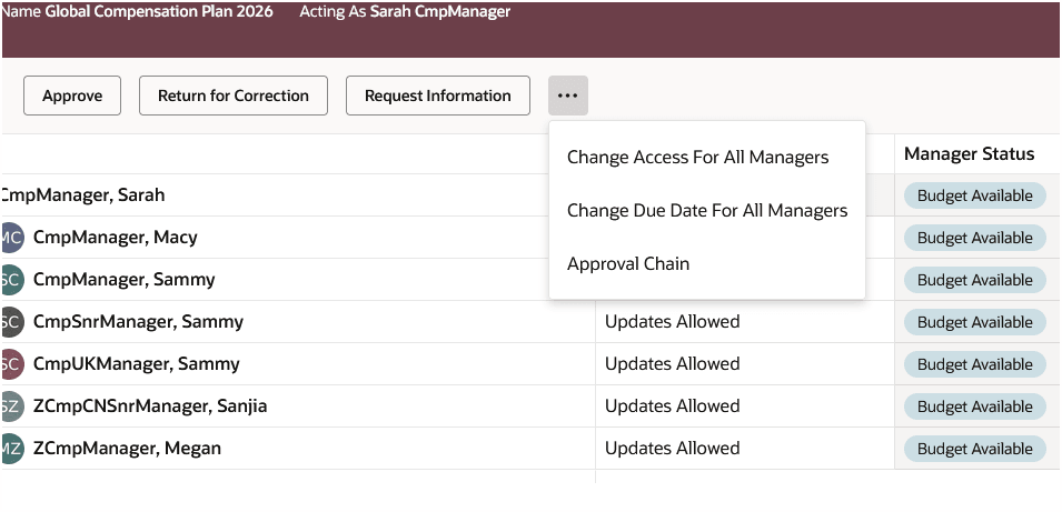 Approval Overflow Menu