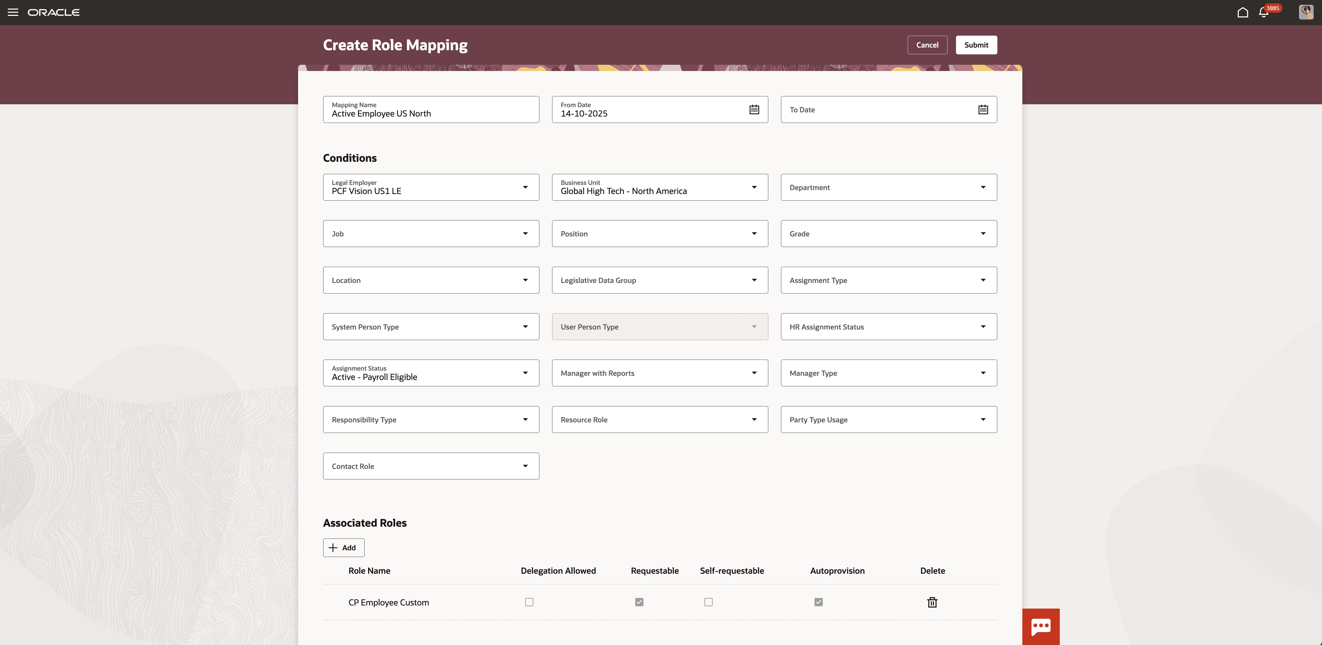 Role Mappings Edit Page