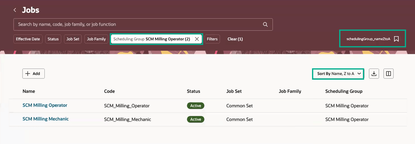 Sample saved search on the Redwood Jobs page