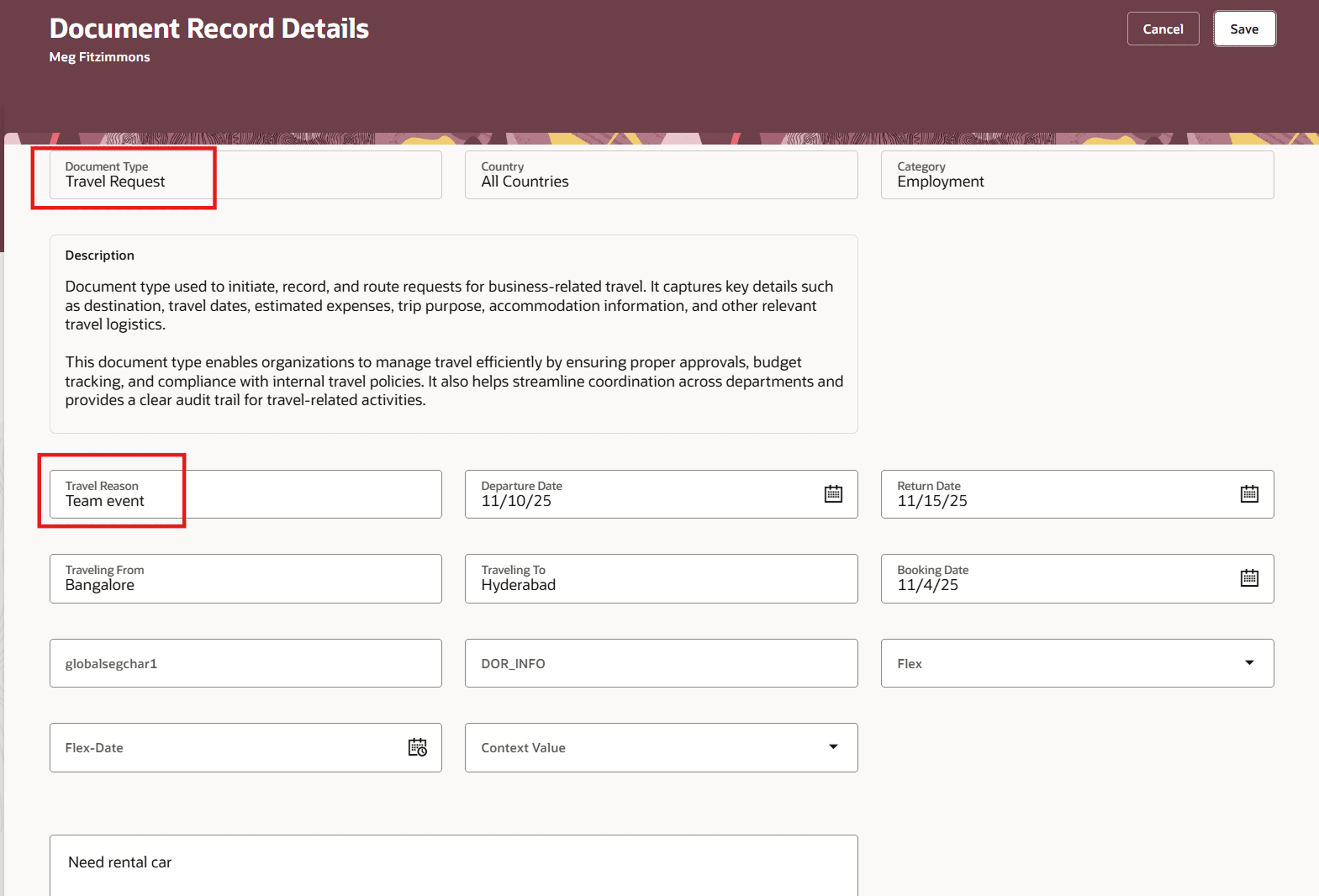 Deep Link Opens Specific Document Record