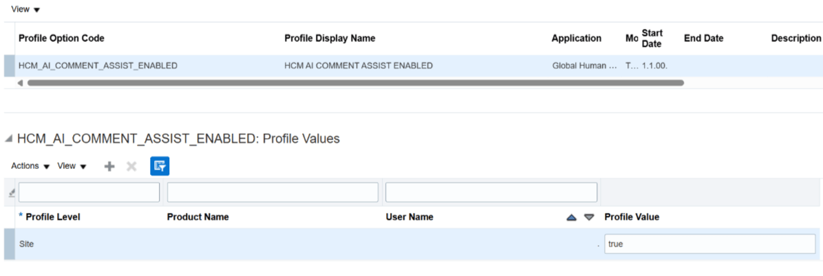 Profile option to generate AI comments