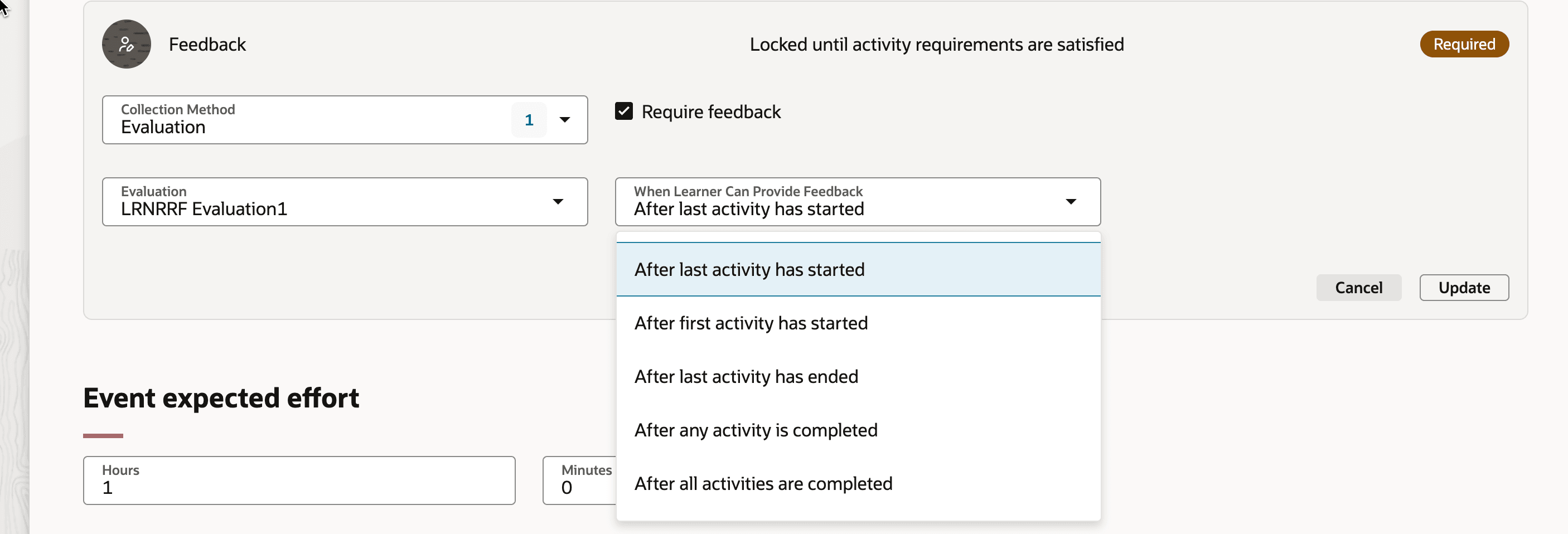 Configuring Event Feedback