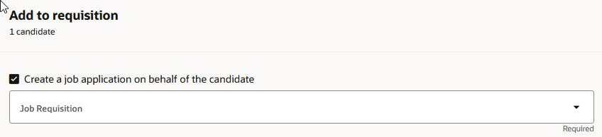 Option to Create a Job Application on Behalf of the Candidate
