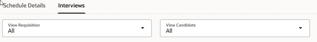 Filters on the Interviews Tab