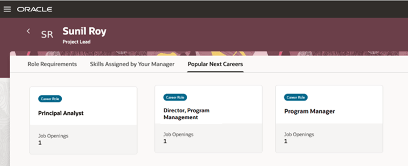 Popular Next Careers Tab