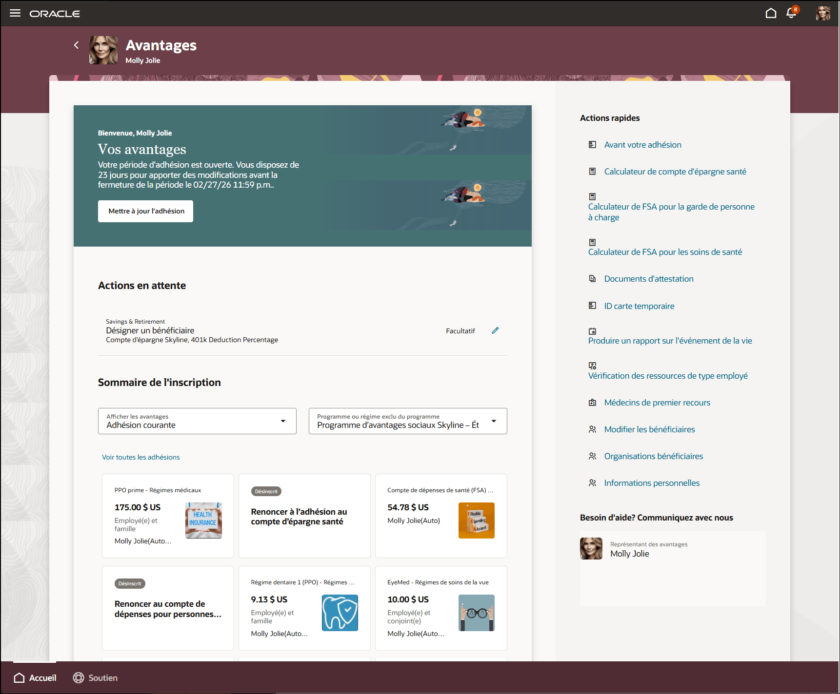 Self-Service Benefits Landing Page