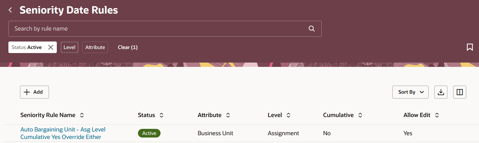 Seniority Date Rules page