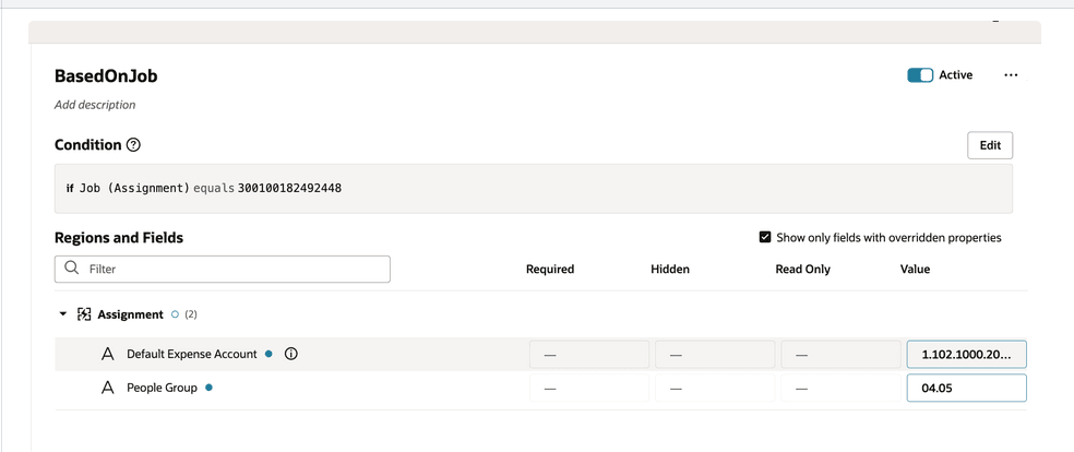 Default Expense Account and People Group key flexfields added to Business Rules