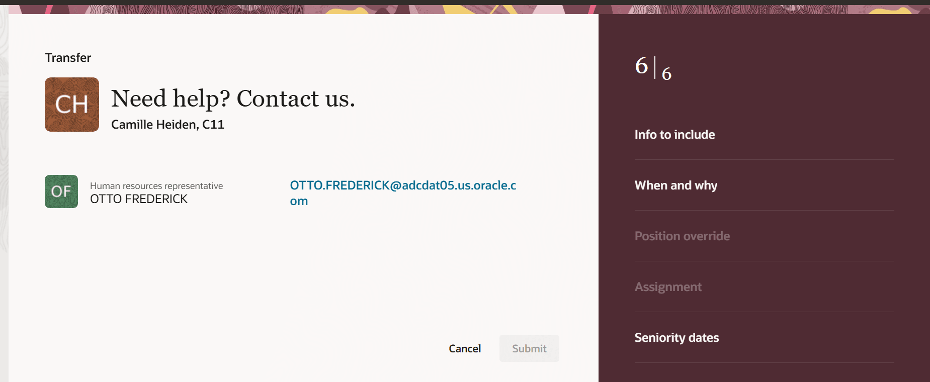 Skip button hidden on the last section of the Transfer process