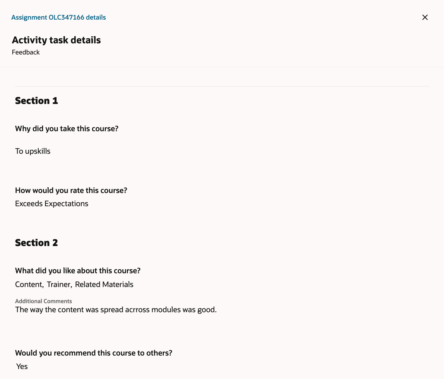 Enrollment From Activities Tab