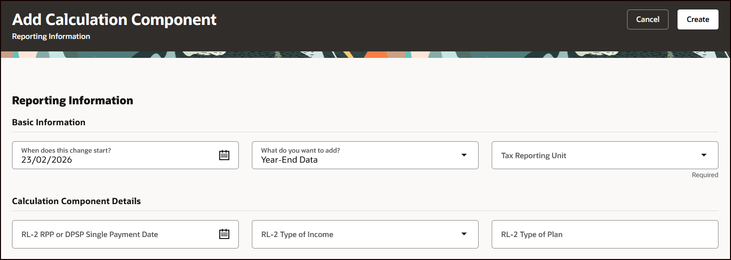Year-End Data Calculation Component