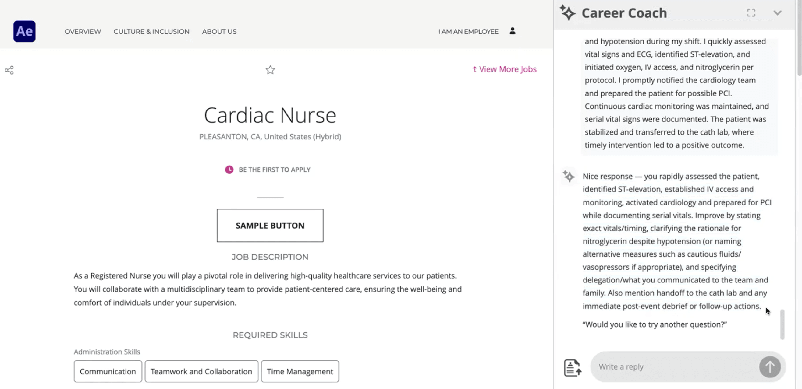 Career Coach Interview Preparation Conversation