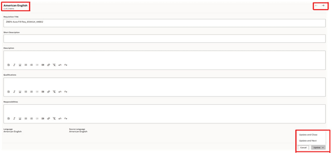 Translating Requisition Template Details