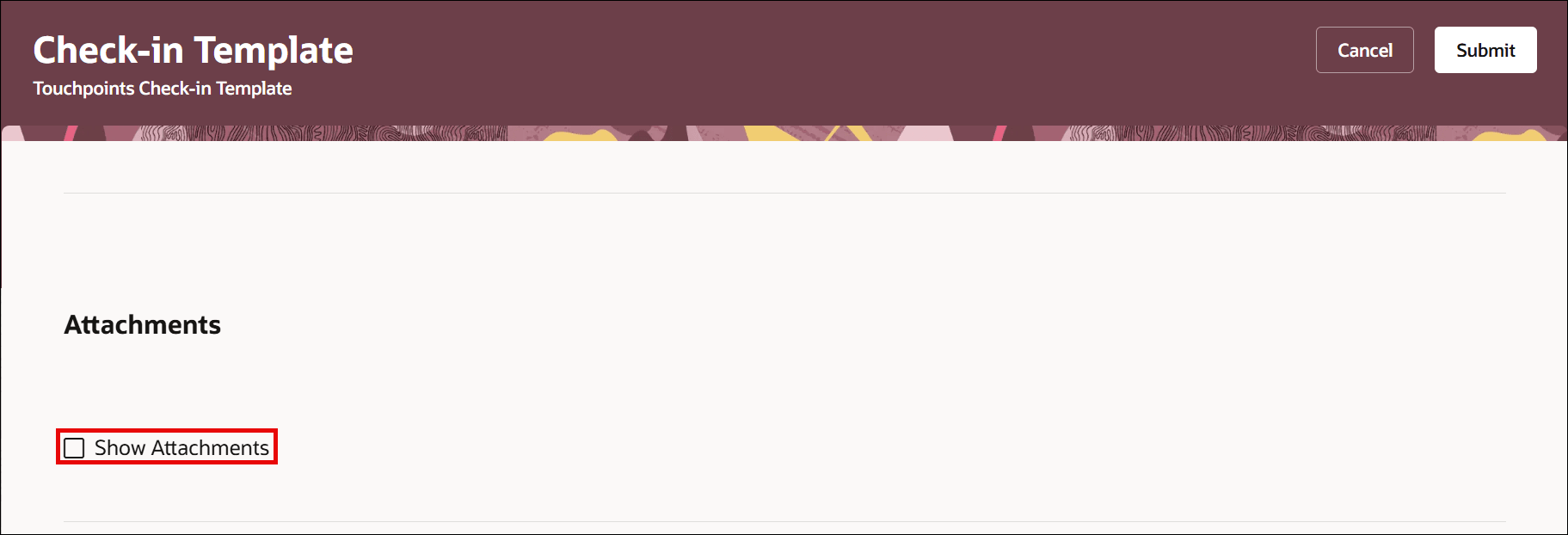 Enable check-in attachment