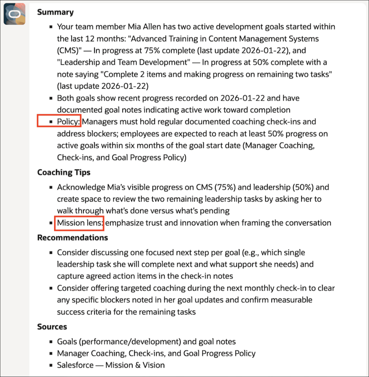 Manager Edge Agent Response