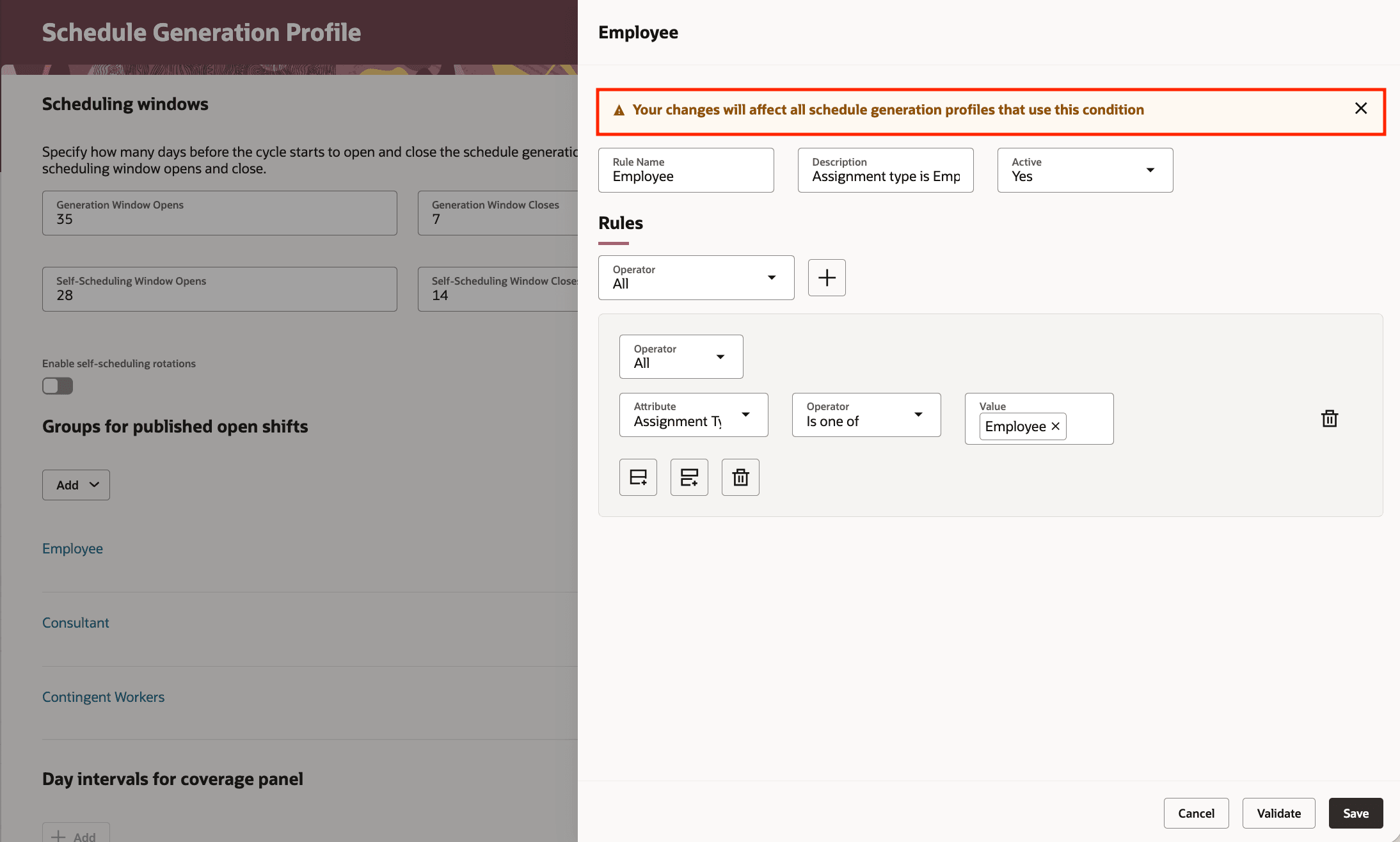 Warning When Editing a Shared Condition