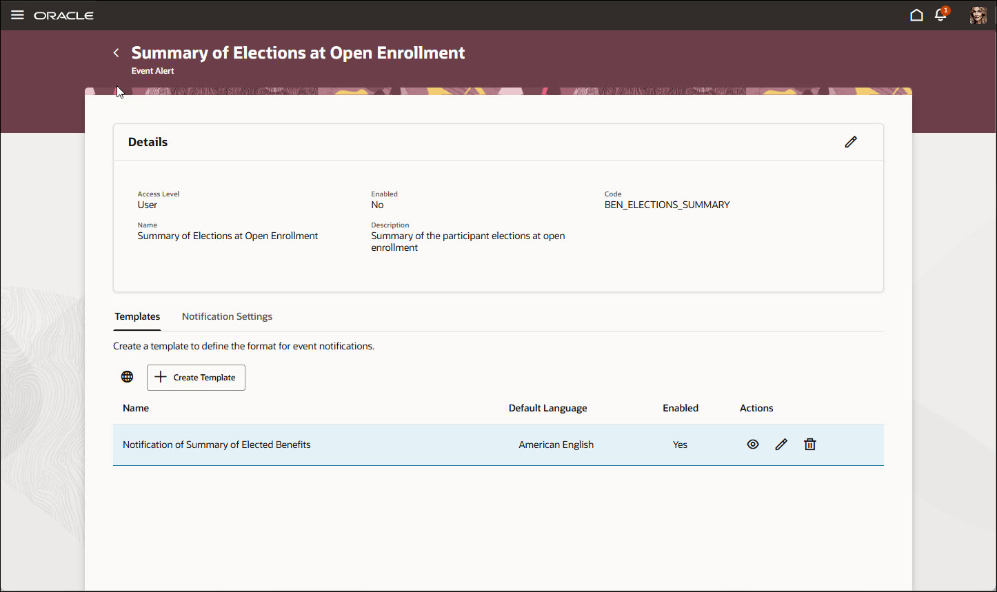 Summary of Elections at Open Enrollment Alert