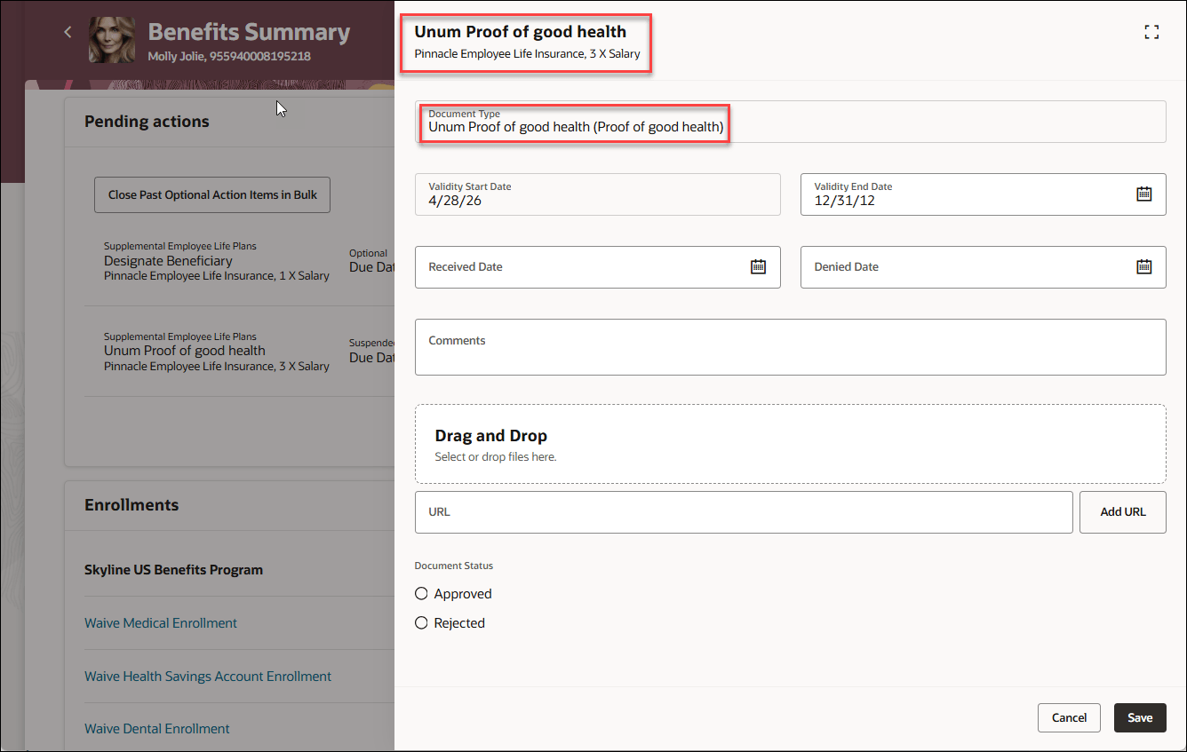 Summary of Elections at Open Enrollment Alert