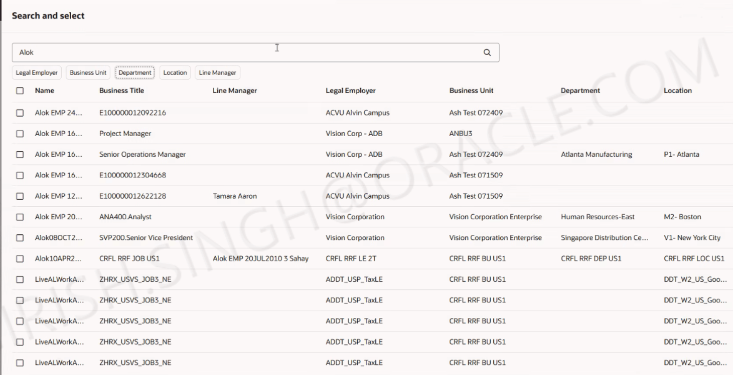 Search filters to search for people