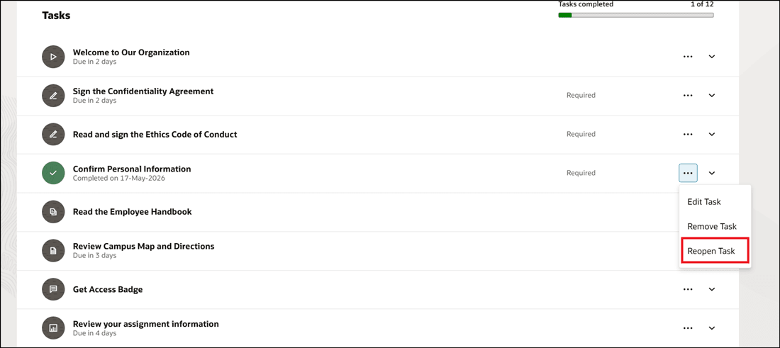 Reopen Task to Add Comments