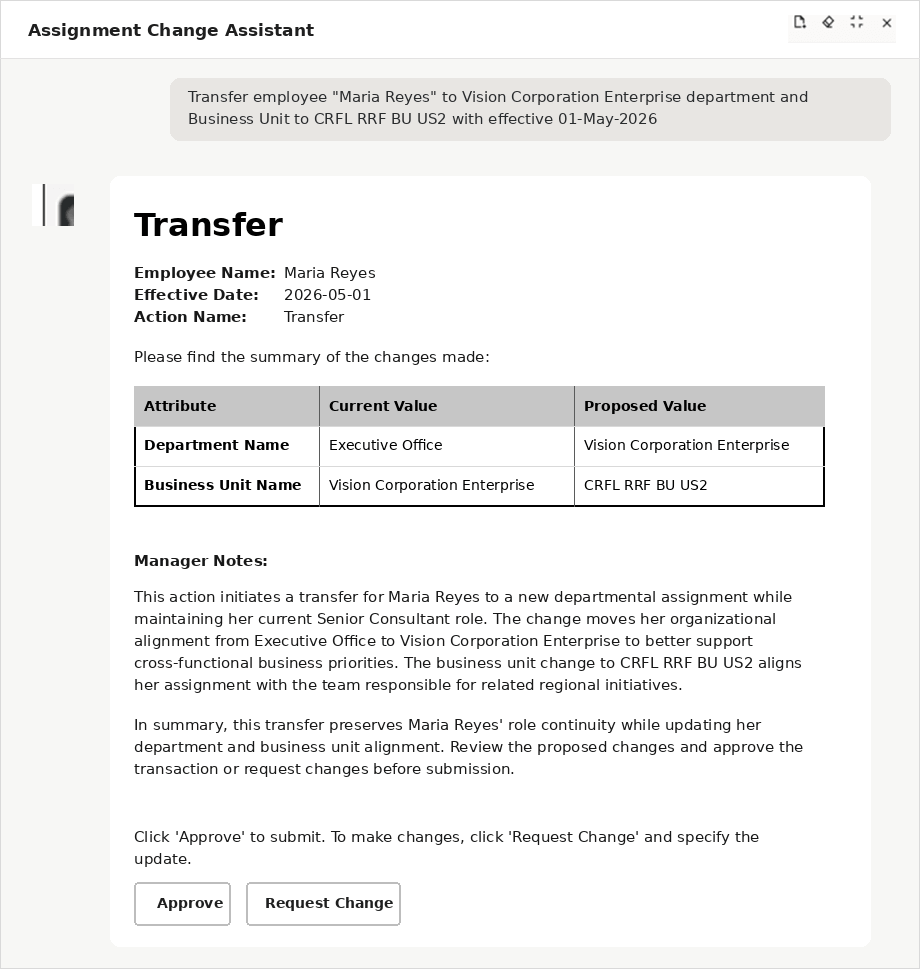 Assignment Change Assistant