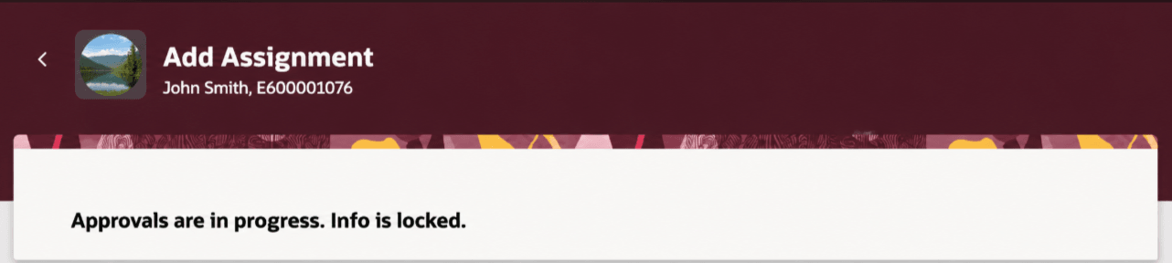 Transaction is locked if it's pending approval